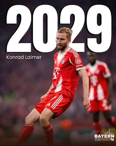 Konrad Laimer verlängert Vertrag beim FC Bayern München bis 2029